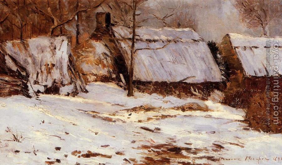 Maxime Maufra : Cottages in the Snow